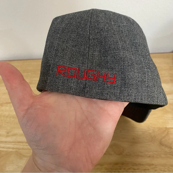 Hooey Flexfit Baseball Cap Hat L-XL Gray Red Roughy - Picture 3 of 5